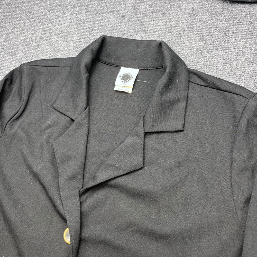 California Concepts Vintage Longline Duster Blazer Black Button Front Jacket
